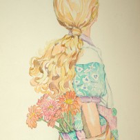 Niña con flores
